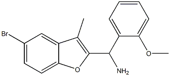 (5-bromo-3-methyl-1-benzofuran-2-yl)(2-methoxyphenyl)methanamine 结构式