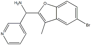 (5-bromo-3-methyl-1-benzofuran-2-yl)(pyridin-3-yl)methanamine 结构式