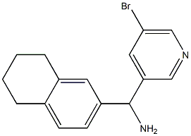 (5-bromopyridin-3-yl)(5,6,7,8-tetrahydronaphthalen-2-yl)methanamine 结构式