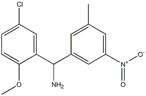 (5-chloro-2-methoxyphenyl)(3-methyl-5-nitrophenyl)methanamine 结构式