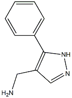 (5-phenyl-1H-pyrazol-4-yl)methanamine 结构式