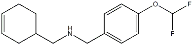 (cyclohex-3-en-1-ylmethyl)({[4-(difluoromethoxy)phenyl]methyl})amine 结构式