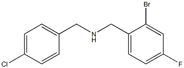 [(2-bromo-4-fluorophenyl)methyl][(4-chlorophenyl)methyl]amine 结构式