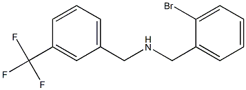 [(2-bromophenyl)methyl]({[3-(trifluoromethyl)phenyl]methyl})amine 结构式