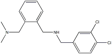 [(3,4-dichlorophenyl)methyl]({2-[(dimethylamino)methyl]phenyl}methyl)amine 结构式