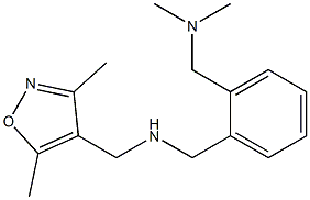 [(3,5-dimethyl-1,2-oxazol-4-yl)methyl]({2-[(dimethylamino)methyl]phenyl}methyl)amine 结构式