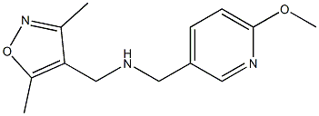 [(3,5-dimethyl-1,2-oxazol-4-yl)methyl][(6-methoxypyridin-3-yl)methyl]amine 结构式