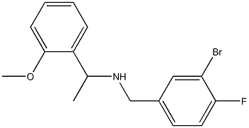 [(3-bromo-4-fluorophenyl)methyl][1-(2-methoxyphenyl)ethyl]amine 结构式