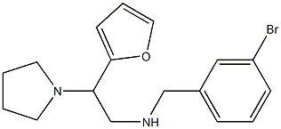 [(3-bromophenyl)methyl][2-(furan-2-yl)-2-(pyrrolidin-1-yl)ethyl]amine 结构式