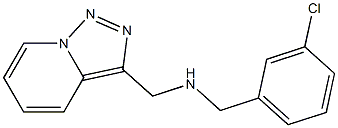 [(3-chlorophenyl)methyl]({[1,2,4]triazolo[3,4-a]pyridin-3-ylmethyl})amine 结构式