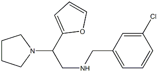 [(3-chlorophenyl)methyl][2-(furan-2-yl)-2-(pyrrolidin-1-yl)ethyl]amine 结构式