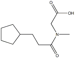 [(3-cyclopentylpropanoyl)(methyl)amino]acetic acid 结构式