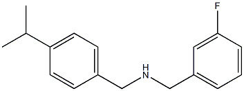 [(3-fluorophenyl)methyl]({[4-(propan-2-yl)phenyl]methyl})amine 结构式