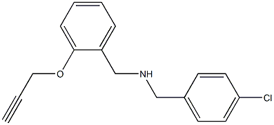 [(4-chlorophenyl)methyl]({[2-(prop-2-yn-1-yloxy)phenyl]methyl})amine 结构式