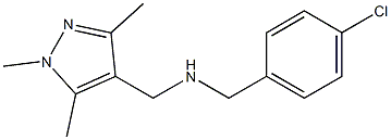 [(4-chlorophenyl)methyl][(1,3,5-trimethyl-1H-pyrazol-4-yl)methyl]amine 结构式