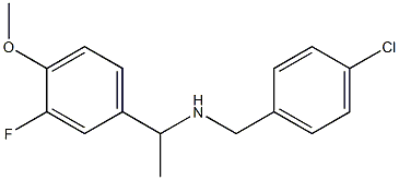 [(4-chlorophenyl)methyl][1-(3-fluoro-4-methoxyphenyl)ethyl]amine 结构式