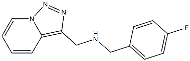 [(4-fluorophenyl)methyl]({[1,2,4]triazolo[3,4-a]pyridin-3-ylmethyl})amine 结构式