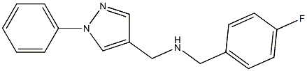 [(4-fluorophenyl)methyl][(1-phenyl-1H-pyrazol-4-yl)methyl]amine 结构式