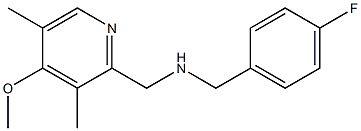 [(4-fluorophenyl)methyl][(4-methoxy-3,5-dimethylpyridin-2-yl)methyl]amine 结构式