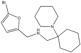 [(5-bromofuran-2-yl)methyl]({[1-(piperidin-1-yl)cyclohexyl]methyl})amine 结构式