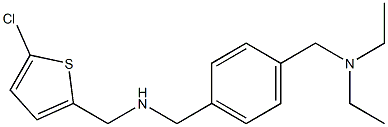 [(5-chlorothiophen-2-yl)methyl]({4-[(diethylamino)methyl]phenyl}methyl)amine 结构式