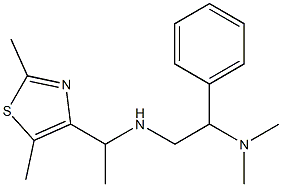 [1-(2,5-dimethyl-1,3-thiazol-4-yl)ethyl][2-(dimethylamino)-2-phenylethyl]amine 结构式