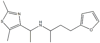 [1-(2,5-dimethyl-1,3-thiazol-4-yl)ethyl][4-(furan-2-yl)butan-2-yl]amine 结构式