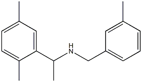 [1-(2,5-dimethylphenyl)ethyl][(3-methylphenyl)methyl]amine 结构式