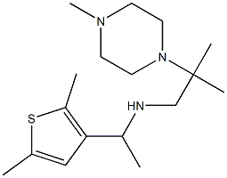 [1-(2,5-dimethylthiophen-3-yl)ethyl][2-methyl-2-(4-methylpiperazin-1-yl)propyl]amine 结构式