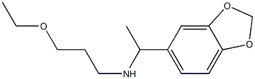 [1-(2H-1,3-benzodioxol-5-yl)ethyl](3-ethoxypropyl)amine 结构式