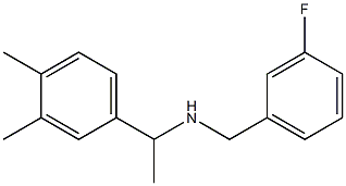 [1-(3,4-dimethylphenyl)ethyl][(3-fluorophenyl)methyl]amine 结构式