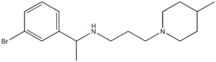 [1-(3-bromophenyl)ethyl][3-(4-methylpiperidin-1-yl)propyl]amine 结构式