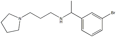 [1-(3-bromophenyl)ethyl][3-(pyrrolidin-1-yl)propyl]amine 结构式
