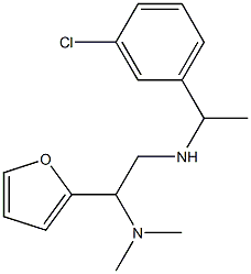 [1-(3-chlorophenyl)ethyl][2-(dimethylamino)-2-(furan-2-yl)ethyl]amine 结构式