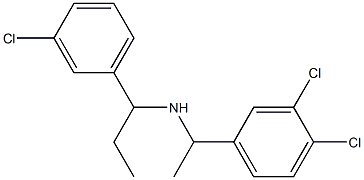 [1-(3-chlorophenyl)propyl][1-(3,4-dichlorophenyl)ethyl]amine 结构式