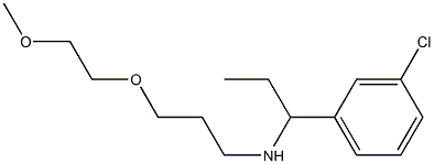 [1-(3-chlorophenyl)propyl][3-(2-methoxyethoxy)propyl]amine 结构式