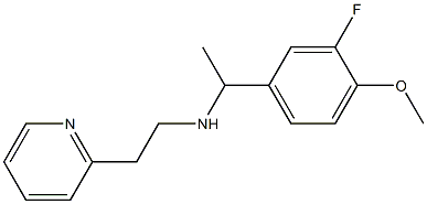 [1-(3-fluoro-4-methoxyphenyl)ethyl][2-(pyridin-2-yl)ethyl]amine 结构式