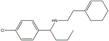 [1-(4-chlorophenyl)butyl][2-(cyclohex-1-en-1-yl)ethyl]amine 结构式