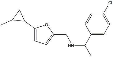 [1-(4-chlorophenyl)ethyl]({[5-(2-methylcyclopropyl)furan-2-yl]methyl})amine 结构式