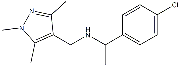 [1-(4-chlorophenyl)ethyl][(1,3,5-trimethyl-1H-pyrazol-4-yl)methyl]amine 结构式