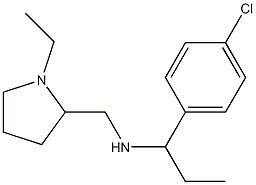 [1-(4-chlorophenyl)propyl][(1-ethylpyrrolidin-2-yl)methyl]amine 结构式