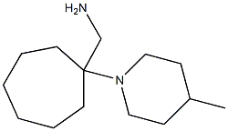 [1-(4-methylpiperidin-1-yl)cycloheptyl]methanamine 结构式