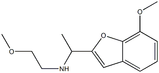 [1-(7-methoxy-1-benzofuran-2-yl)ethyl](2-methoxyethyl)amine 结构式