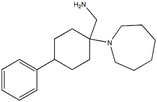 [1-(azepan-1-yl)-4-phenylcyclohexyl]methanamine 结构式