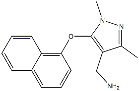 [1,3-dimethyl-5-(naphthalen-1-yloxy)-1H-pyrazol-4-yl]methanamine 结构式