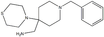 [1-benzyl-4-(thiomorpholin-4-yl)piperidin-4-yl]methanamine 结构式