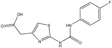 [2-({[(4-fluorophenyl)amino]carbonyl}amino)-1,3-thiazol-4-yl]acetic acid 结构式