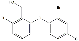 [2-(2-bromo-4-chlorophenoxy)-6-chlorophenyl]methanol 结构式