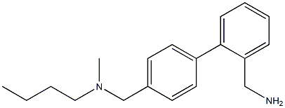 [2-(4-{[butyl(methyl)amino]methyl}phenyl)phenyl]methanamine 结构式