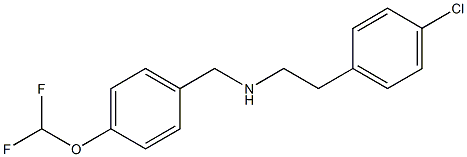 [2-(4-chlorophenyl)ethyl]({[4-(difluoromethoxy)phenyl]methyl})amine 结构式